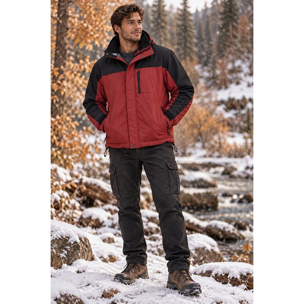 Timberland Weathergear Jacket Large Red Black Vintage Gorpcore #1636